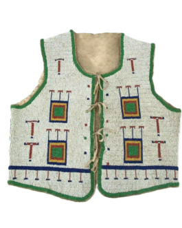 Handmade Beaded Vest Powwow Regalia NAV192