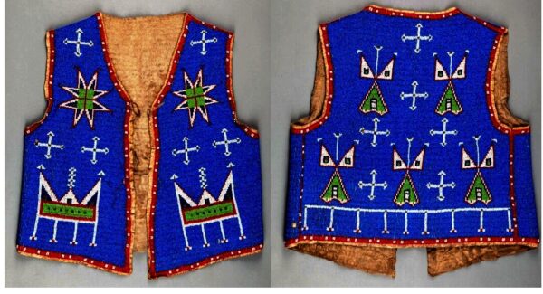 Handmade Beaded Vest Powwow Regalia NAV199