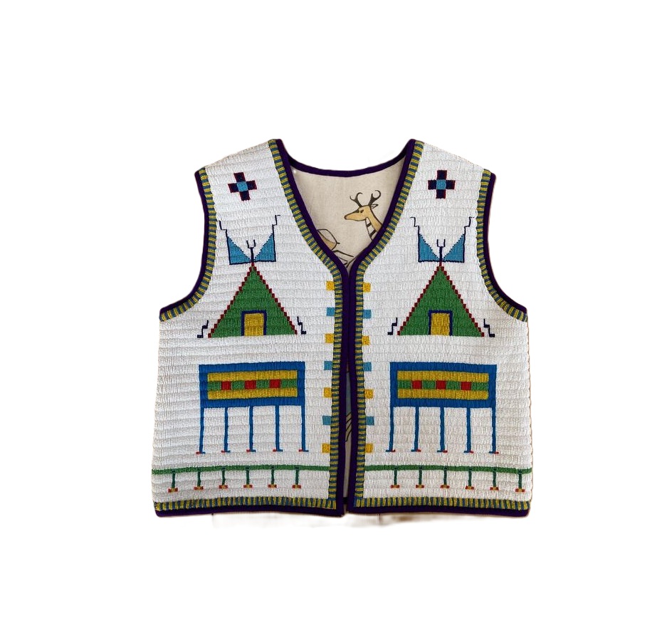 Handmade Beaded Vest Powwow Regalia