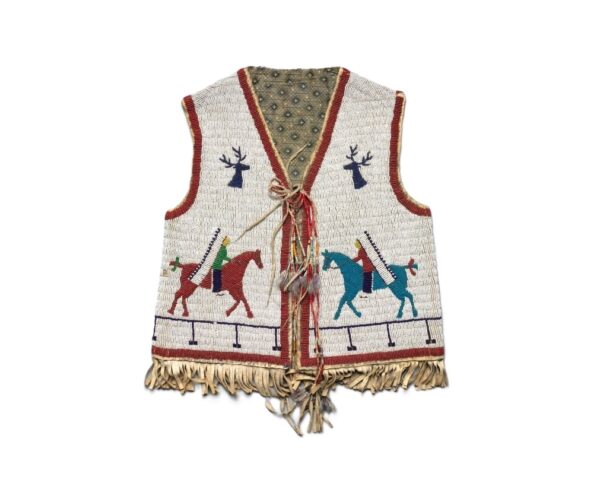 Handmade Beaded Vest Powwow Regalia 204 - Handmade-Beaded-Vest-Powwow-Regalia-