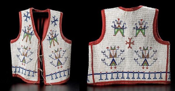Handmade Beaded Vest Powwow Regalia NAV206