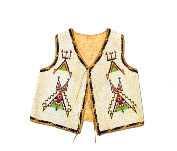 Handmade Beaded Vest Powwow Regalia 208 - Handmade-Beaded-Vest-Powwow-Regalia-