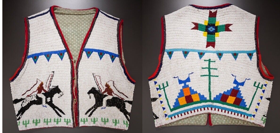 Handmade Beaded Vest Powwow Regalia