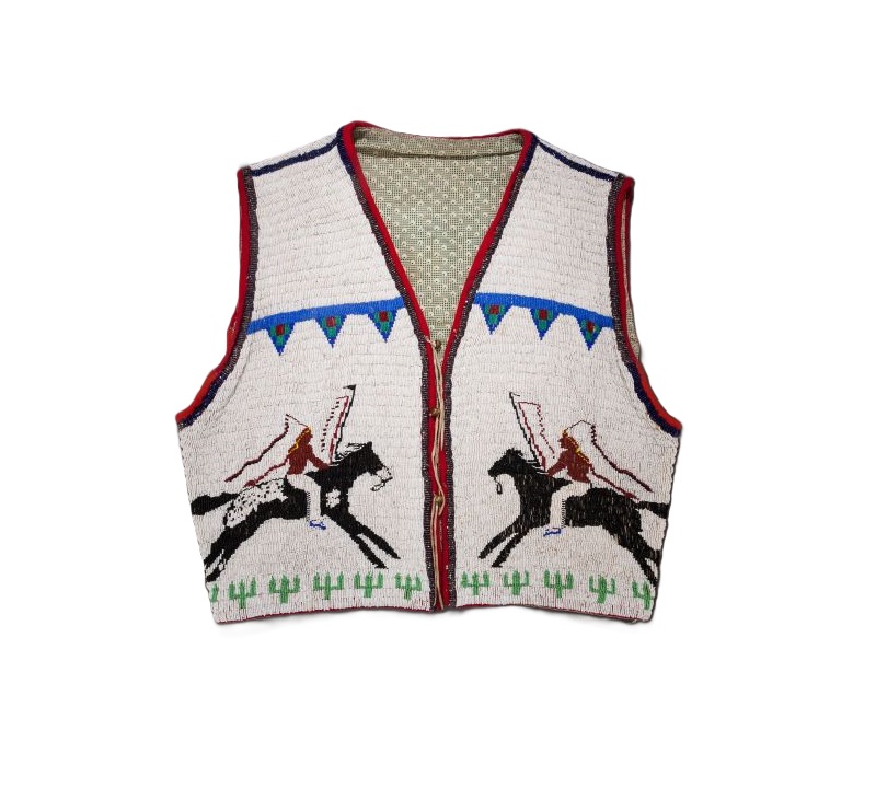 Handmade Beaded Vest Powwow Regalia