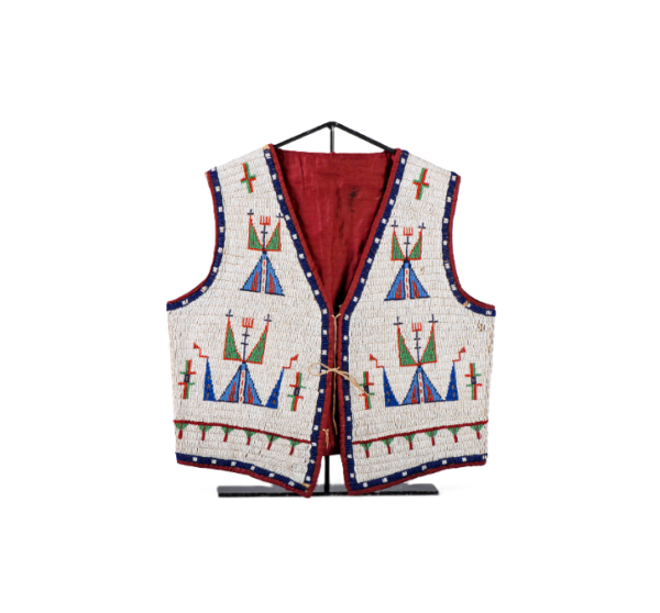 Handmade Beaded Vest Powwow Regalia 214 - Handmade-Beaded-Vest-Powwow-Regalia TRADITIONAL DESIGN