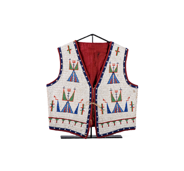 Handmade-Beaded-Vest-Powwow-Regalia TRADITIONAL DESIGN