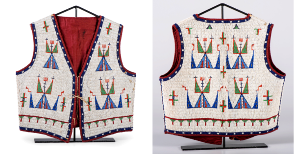 Handmade Beaded Vest Powwow Regalia 214 Handmade Beaded Vest Powwow Regalia NAV214