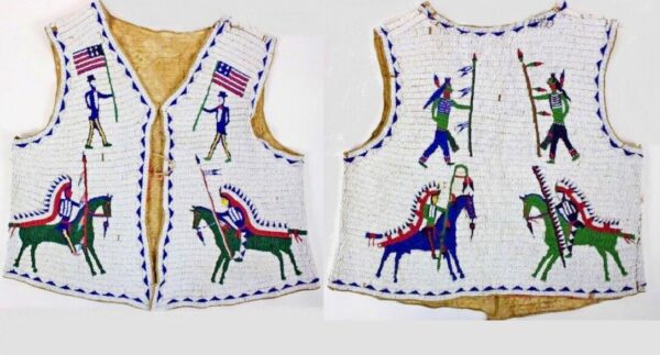 Handmade Beaded Vest Powwow Regalia NAV217