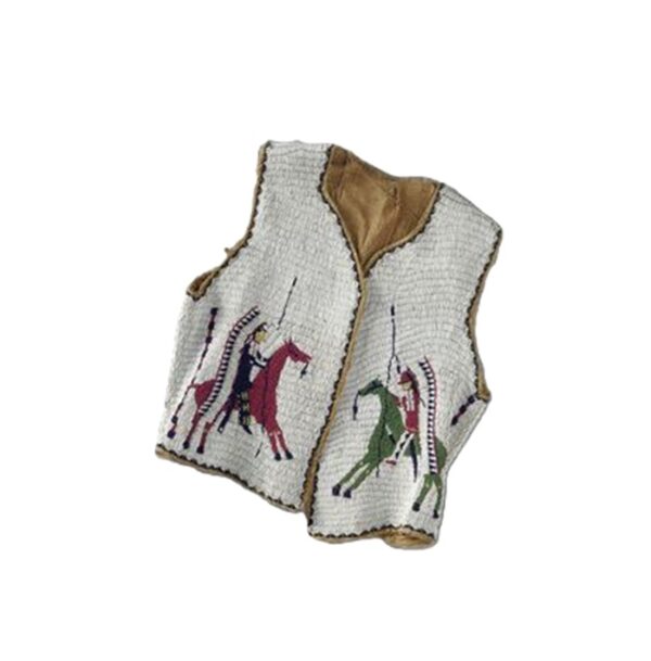 Handmade-Beaded-Vest-Powwow-Regalia with horses