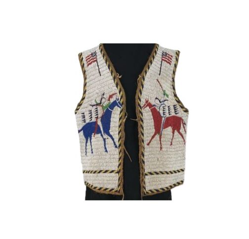 Handmade Beaded Vest Powwow Regalia