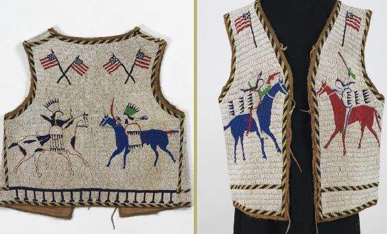 Handmade Beaded Vest Powwow Regalia