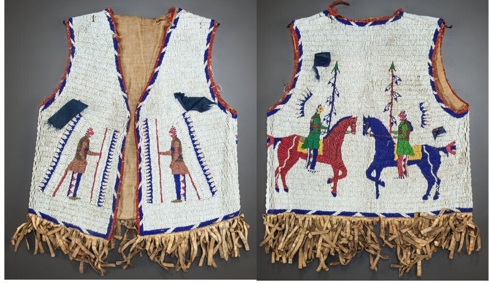 Handmade Beaded Vest Powwow Regalia