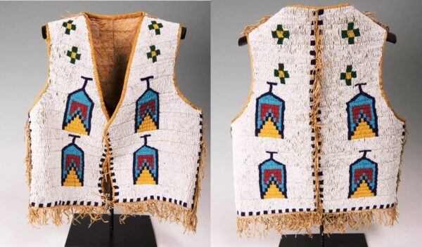 Handmade Beaded Vest Powwow Regalia