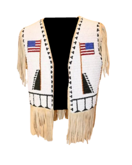 Handmade Beaded Vest Powwow Regalia NAV184