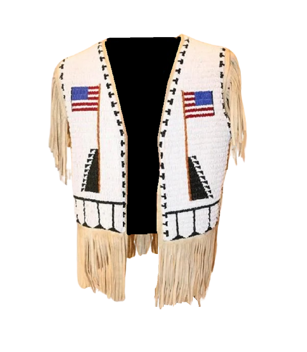 Handmade Beaded Vest Powwow Regalia