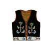 handmade beaded vest on black wool