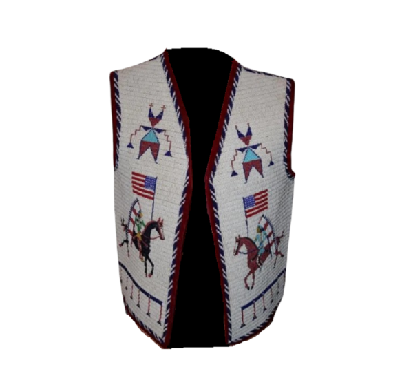 Handmade Beaded Vest Powwow Regalia