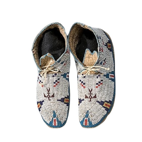 Native American Beaded Moccasins for Powwow