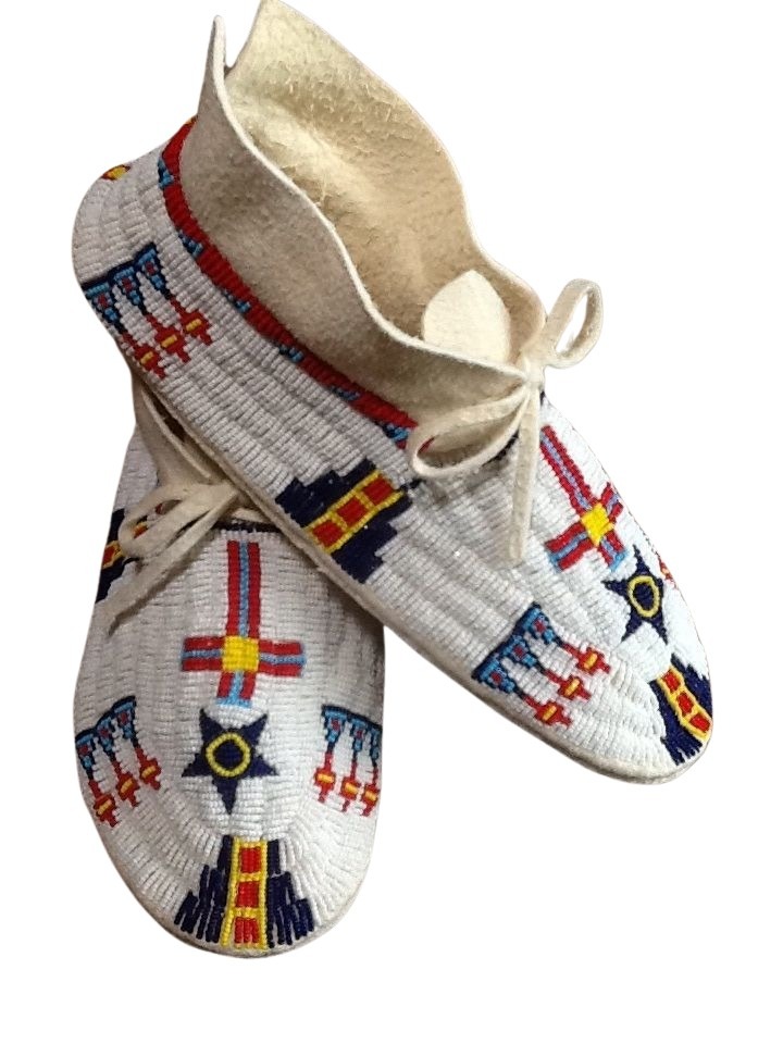 Native American Beaded Moccasins for Powwow