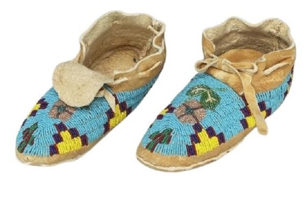 Native American Beaded Moccasins for Powwow