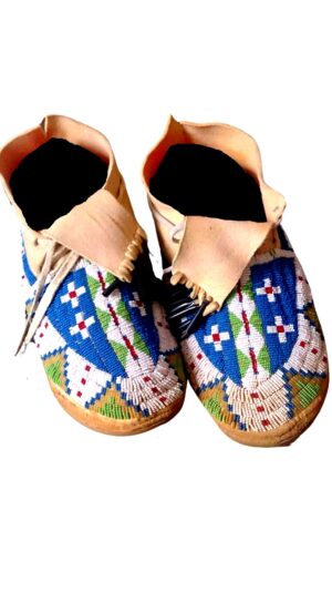 Native American Beaded Moccasins for Powwow