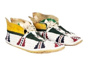 Native American Beaded Moccasins for Powwow
