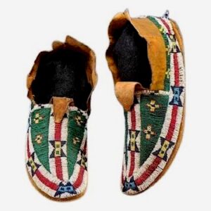 Native American Beaded Moccasins for Powwow
