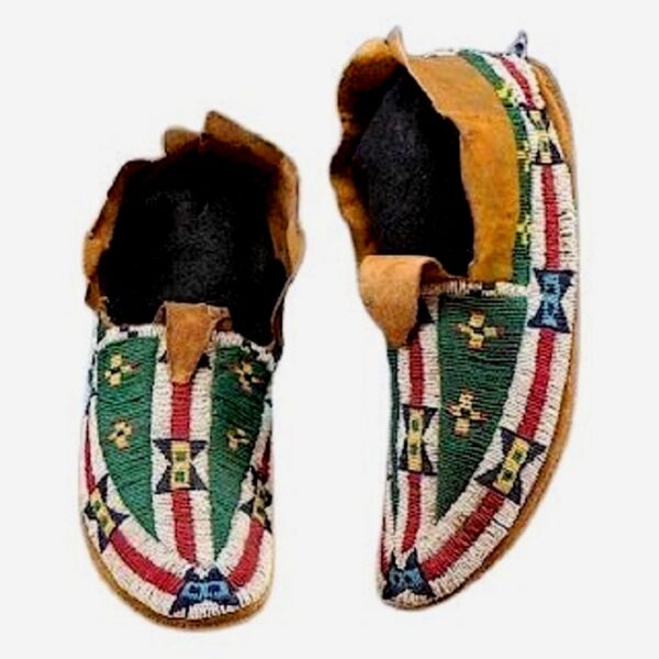 Native American Beaded Moccasins for Powwow