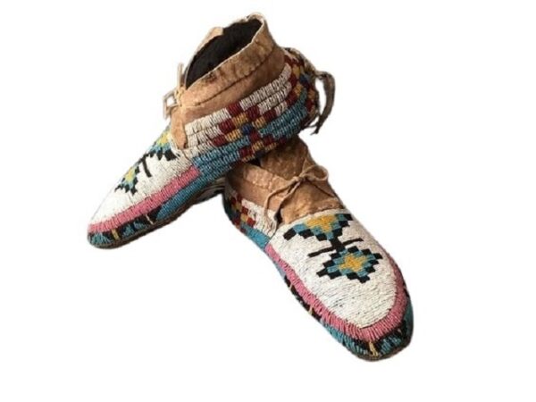 Native American Beaded Moccasins for Powwow