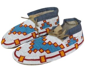 Native American Beaded Moccasins for Powwow