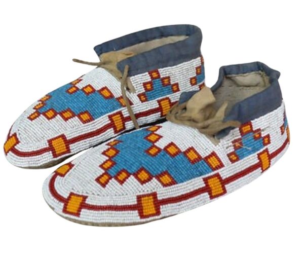 Native American Beaded Moccasins for Powwow