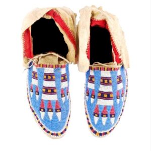Native American Beaded Moccasins for Powwow