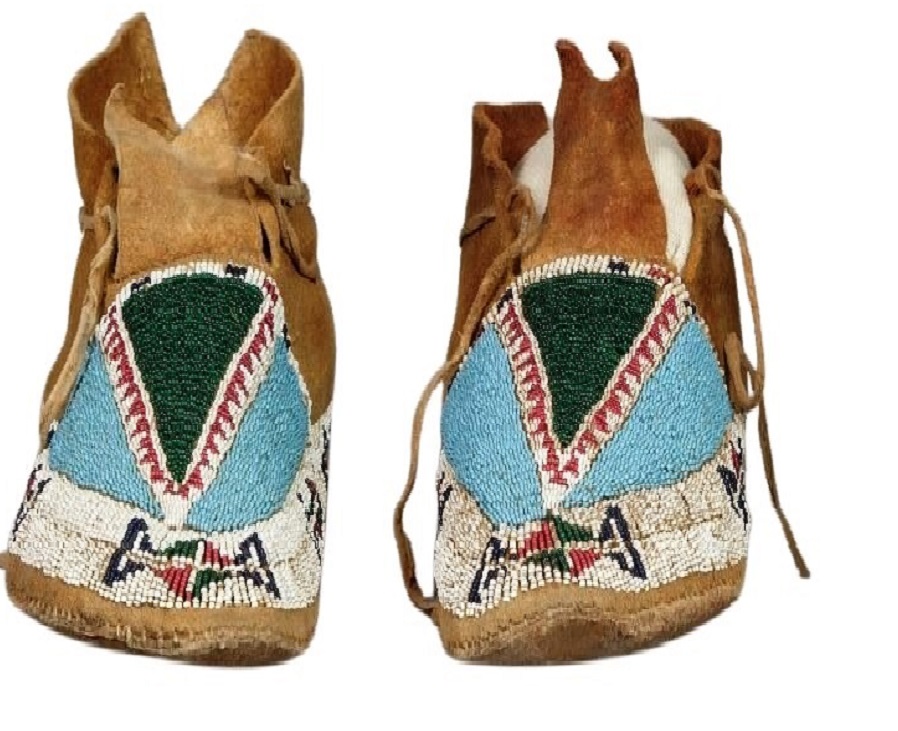 Native American Beaded Moccasins for Powwow