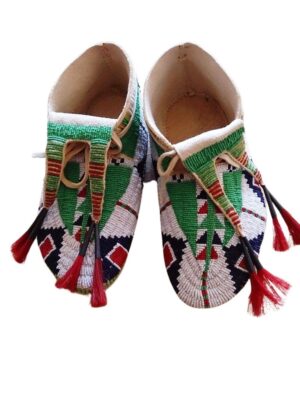 Native American Beaded Moccasins for Powwow