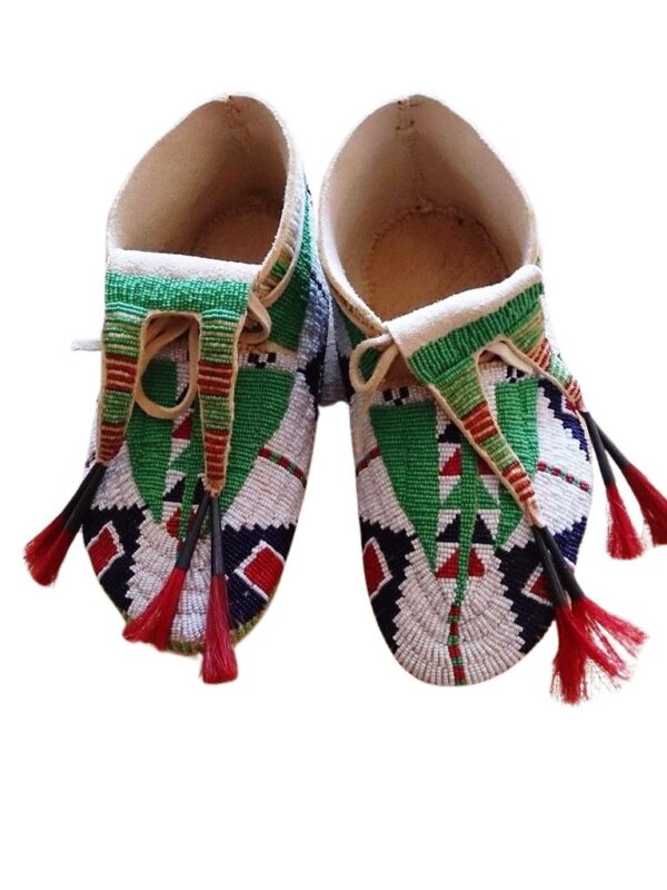 Native American Beaded Moccasins for Powwow