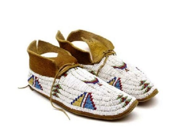 Native American Beaded Moccasins for Powwow