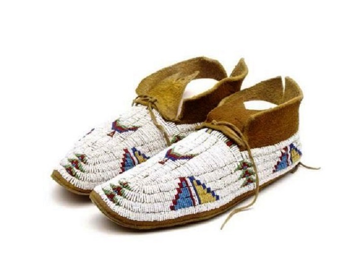 Native American Beaded Moccasins for Powwow