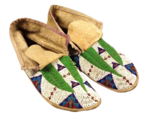 Native American Beaded Moccasins for Powwow