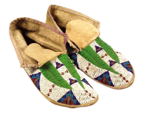 Native American Beaded Moccasins for Powwow