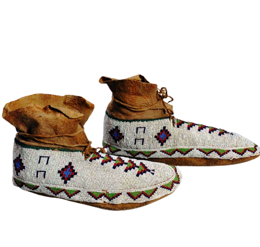 Native American Beaded Moccasins for Powwow
