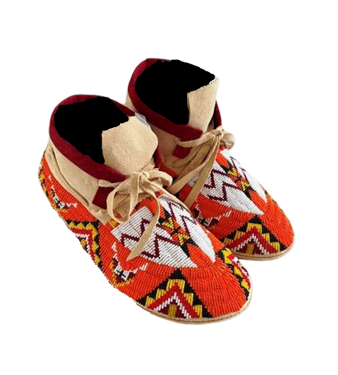 Native American Beaded Moccasins for Powwow