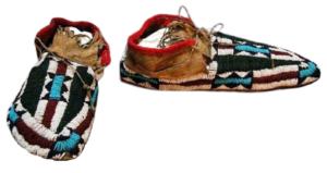 Native American Beaded Moccasins for Powwow