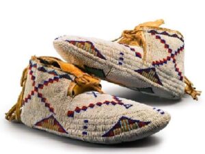 Native American Beaded Moccasins for Powwow