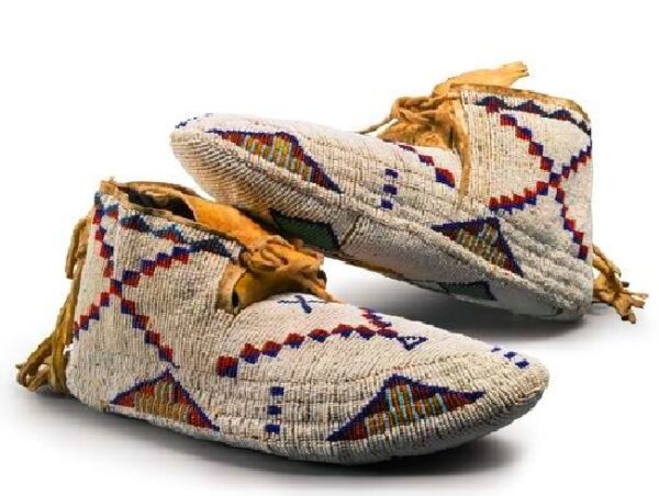 Native American Beaded Moccasins for Powwow