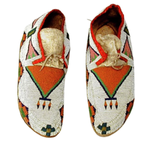 Native American Beaded Moccasins for Powwow