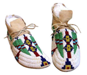 Native American Beaded Moccasins for Powwow