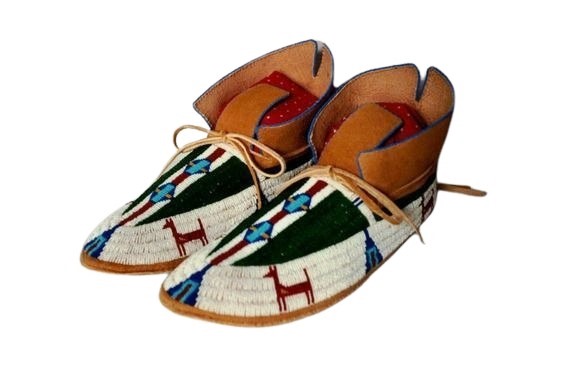 Native American Beaded Moccasins for Powwow