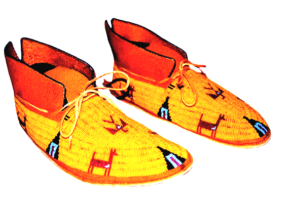 Native American Beaded Moccasins for Powwow