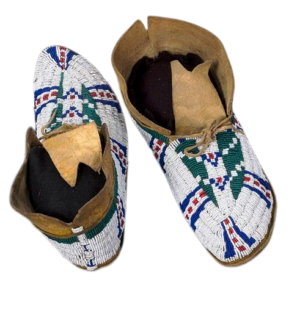 Native American Beaded Moccasins for Powwow