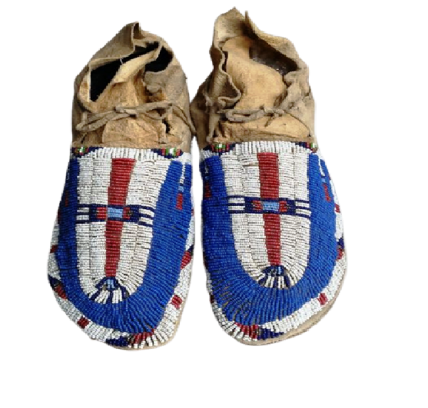 Native American Beaded Moccasins for Powwow